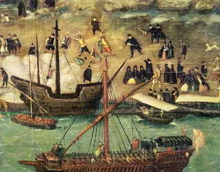 Der Hafen von Sevilla, um 1590 (Detail)